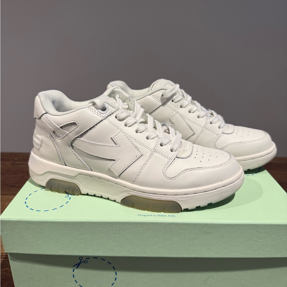 Off-White White Leather Women's Sneakers